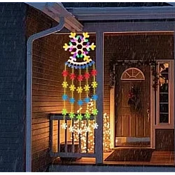 Ghirlanda luminoasa colorata tip FULG lungime 160 cm cu 60LED alimentare la priza multicolor
