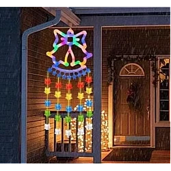 Ghirlanda luminoasa colorata tip CLOPOTEL lungime 160 cm cu 60LED alimentare la priza multicolor