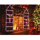 Decoratiune Scara lui Mos Craciun luminoasa Led multicolor 25x160 cu model Fulg de Nea Decoratiune Scara lui Mos Craciun luminoasa Led multicolor 25x160 cu model Fulg de Nea