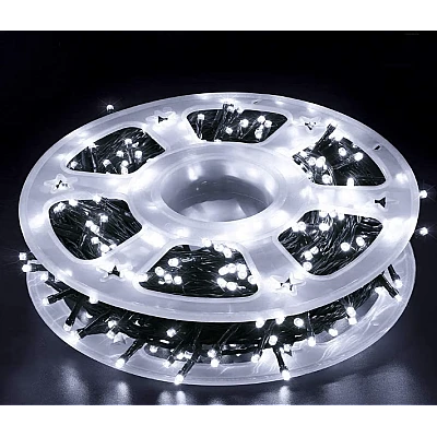 Instalatie de Craciun tip Rola interior sau exterior rezistenta 50m 300LED ALB RECE Instalatie de Craciun tip Rola interior sau exterior rezistenta 50m 300LED ALB RECE