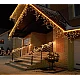 Instalatie de Craciun 1500 17 tip FRANJURI de 12 metri 300 LED ALB CALD