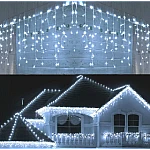 Instalatie de Craciun 1500 25 tip FRANJURI de 20 metri 500 LED ALB RECE