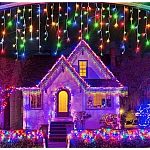 Instalatie de Craciun 1500 17 tip FRANJURI de 12 metri 300 LED MULTICOLOR