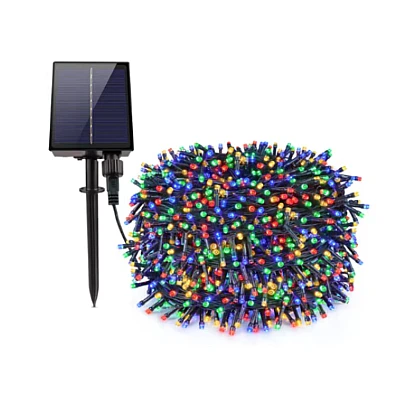 Instalatie solara decorativa lungime 50 metri 1500 12 MULTICOLOR Instalatie solara decorativa lungime 50 metri 1500 12 MULTICOLOR