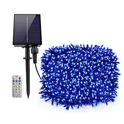 Instalatie solara decorativa lungime 60 metri 1500 15 ALBASTRA Instalatie solara decorativa lungime 60 metri 1500 15 ALBASTRA