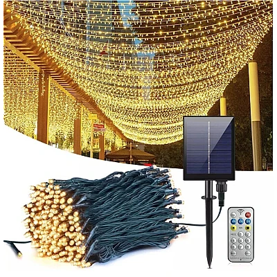 Instalatie solara decorativa lungime 60 metri 1500 15 ALB CALD Instalatie solara decorativa lungime 60 metri 1500 15 ALB CALD
