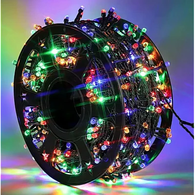 Instalatie multicolora 100m tip rola cu 480 LED 8 efecte de iluminare Instalatie multicolora 100m tip rola cu 480 LED 8 efecte de iluminare