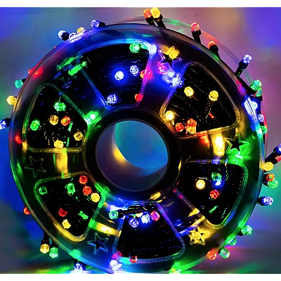 Instalatie multicolora 100m tip rola cu 480 LED 8 efecte de iluminare Instalatie multicolora 100m tip rola cu 480 LED 8 efecte de iluminare