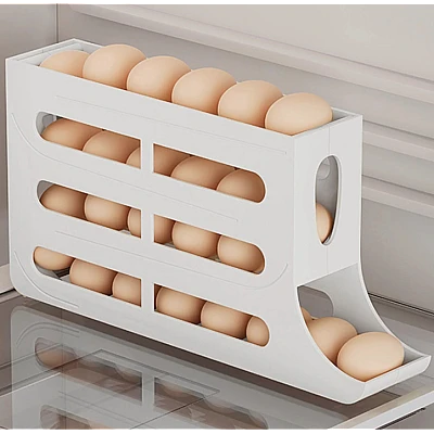 Organizator oua pentru frigider 4 niveluri capacitate 30 oua design automat Organizator oua pentru frigider 4 niveluri capacitate 30 oua design automat