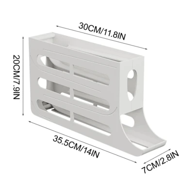Organizator oua pentru frigider 4 niveluri capacitate 30 oua design automat