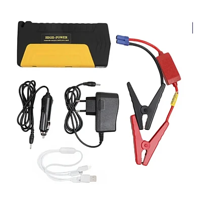 Kit pornire auto/moto (Starter) pentru baterie descarcata cu powerbank LED USB Kit pornire auto/moto (Starter) pentru baterie descarcata cu powerbank LED USB