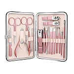 Trusa completa Mani Pedi de 18 piese din OTEL Inoxidabil si Accesorii Pentru Ingrijire Faciala