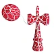 Kendama profesionala din lemn 18 cm model clasic cu design crapat culoare Rosu/Alb Kendama profesionala din lemn 18 cm model clasic cu design crapat culoare Rosu/Alb