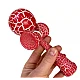 Kendama profesionala din lemn 18 cm model clasic cu design crapat culoare Rosu/Alb Kendama profesionala din lemn 18 cm model clasic cu design crapat culoare Rosu/Alb