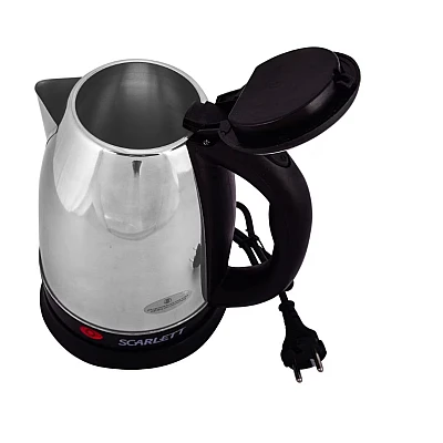 Cana Fierbator Scarlett 1500W capacitate 2L Oprire automata Inox/Negru Cana Fierbator Scarlett 1500W capacitate 2L Oprire automata Inox/Negru