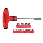 Set surubelnita tip T cu 21 de piese 11 capete surubelnita si 9 capete chei hexagonale