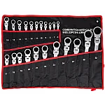 Set 22 piese chei combinate fixe si inelare articulate de la 6 la 32 mm