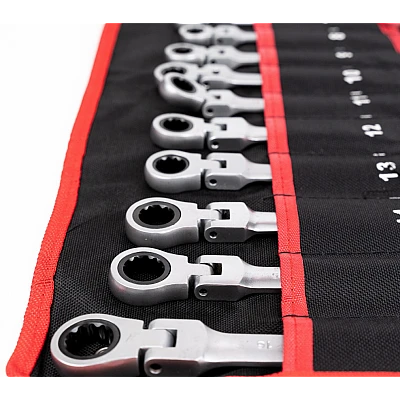 Set 22 piese chei combinate fixe si inelare articulate de la 6 la 32 mm Set 22 piese chei combinate fixe si inelare articulate de la 6 la 32 mm