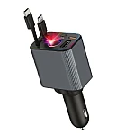 Incarcator auto multifunctional 4 in 1 ZTB A26 cabluri retractabile si iluminare LED