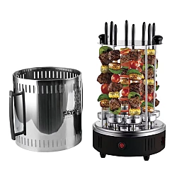Gratar electric vertical 1500W cu 8 gauri 16 8 cupe ulei DSP frigarui detasabile carcasa de protectie