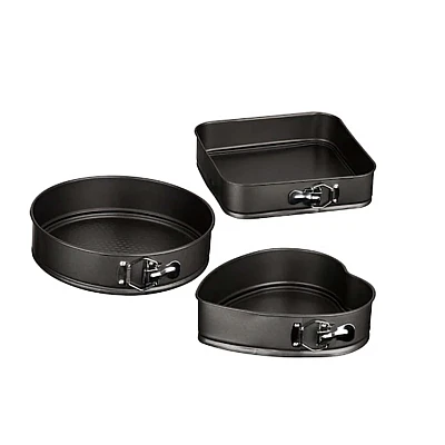 Set 3 tavi pentru copt forma Inima/Rotunda/Patrata cu baza detasabila 24/26/28 cm Set 3 tavi pentru copt forma Inima/Rotunda/Patrata cu baza detasabila 24/26/28 cm