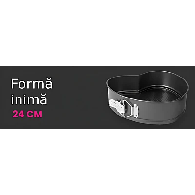 Set 3 tavi pentru copt forma Inima/Rotunda/Patrata cu baza detasabila 24/26/28 cm Set 3 tavi pentru copt forma Inima/Rotunda/Patrata cu baza detasabila 24/26/28 cm