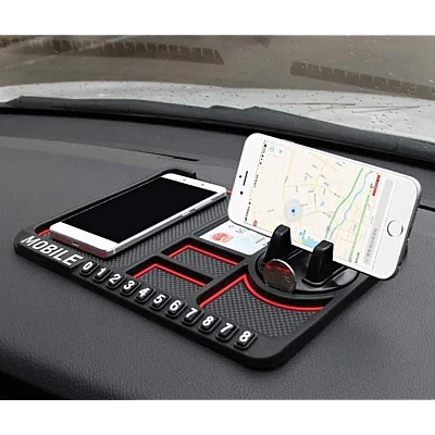 Suport telefon auto tip covoras antiderapant pad masina afisare numar telefon fixare pe bord Suport telefon auto tip covoras antiderapant pad masina afisare numar telefon fixare pe bord