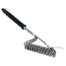 Perie de curatat gratar Inox 45 x 12 x 6 cm Negru/Argintiu
