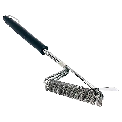 Perie de curatat gratar Inox 45 x 12 x 6 cm Negru/Argintiu Perie de curatat gratar Inox 45 x 12 x 6 cm Negru/Argintiu