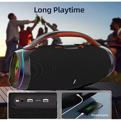 Boxa ZQS X8W subwoofer de 100W player audio portabil de inalta calitate cu 2 microfoane
