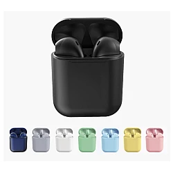 Casti Bluetooth Wireless i12 TWS Waterproof Touch Control 3D Sound colorate Casti Bluetooth Wireless i12 TWS Waterproof Touch Control 3D Sound colorate