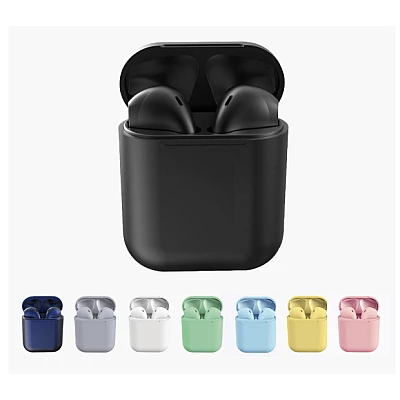 Casti Bluetooth Wireless i12 TWS Waterproof Touch Control 3D Sound colorate Casti Bluetooth Wireless i12 TWS Waterproof Touch Control 3D Sound colorate