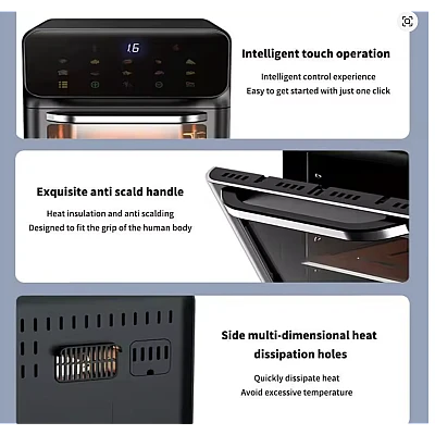 Friteuza electrica putere 1350W capacitate mare de 10 litri fara ulei automata Friteuza electrica putere 1350W capacitate mare de 10 litri fara ulei automata