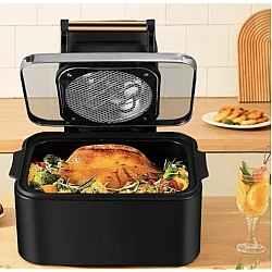 Friteuza Airfryer 3in1 capacitate 12L putere 1700W Digital Display Led Fara Ulei Touch Control 11 Programe Timer Friteuza Airfryer 3in1 capacitate 12L putere 1700W Digital Display Led Fara Ulei Touch Control 11 Programe Timer