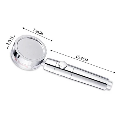 Cap de Dus cu Elice pentru Presiune Inalta cu Buton Oprire Apa Jet Tip Vortex Cromat Cap de Dus cu Elice pentru Presiune Inalta cu Buton Oprire Apa Jet Tip Vortex Cromat
