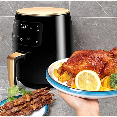 Friteuza Fara Ulei 6 Litri Air Fryer MAXTOP , Displat Digital, Functie de Coacere, NEGRU Friteuza Fara Ulei 6 Litri Air Fryer MAXTOP , Displat Digital, Functie de Coacere, NEGRU