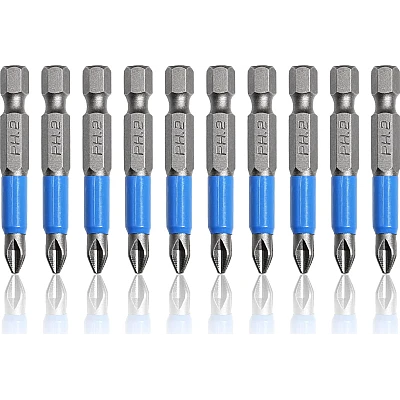 Set 10 Biti 50mm - Biti Surubelnita Magnetici S2 PH2