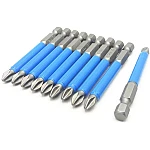 Set 10 Biti LUNGI 70mm magnetici pentru surubelnita