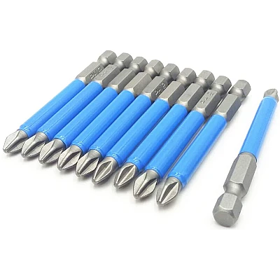 Set 10 Biti LUNGI 70mm magnetici pentru surubelnita Set 10 Biti LUNGI 70mm magnetici pentru surubelnita