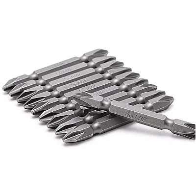 Set 10 Biti Impact cu 2 Capete HRC-56-58 PH2 Set 10 Biti Impact cu 2 Capete HRC-56-58 PH2