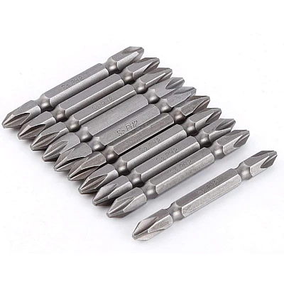 Set 10 Biti Impact cu 2 Capete HRC-56-58 PH2 Set 10 Biti Impact cu 2 Capete HRC-56-58 PH2