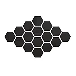 Set 10 Oglinzi Design Hexagon NEGRE - Oglinzi Decorative Acrilice Cristal - Diamant - Fagure 10 bucati/set NEGRE