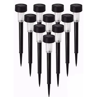 UB Set 10 lampi solare pentru gradina cu Led Negre SO