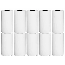 Set 10 role hartie termica pentru imprimanta termica sau casa de marcat 57x25mm