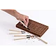 Set 12 mini dalti sculptura lemn lut și ceară cu maner de lemn Set 12 mini dalti sculptura lemn lut și ceară cu maner de lemn