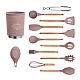 Set 13 Ustensile ROZ antiaderente de Bucatarie din silicon cu maner de Bambus calitate PREMIUM Set 13 Ustensile ROZ antiaderente de Bucatarie din silicon cu maner de Bambus calitate PREMIUM