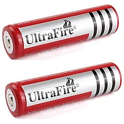 Set 2 Acumulatori UltraFire 18650 4200 mAh 3.7V ROSII