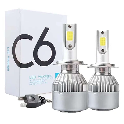 Set 2 LED-uri Auto C6- H7 putere 36W 3800 Lumeni temperatura 6500K Set 2 LED-uri Auto C6- H7 putere 36W 3800 Lumeni temperatura 6500K
