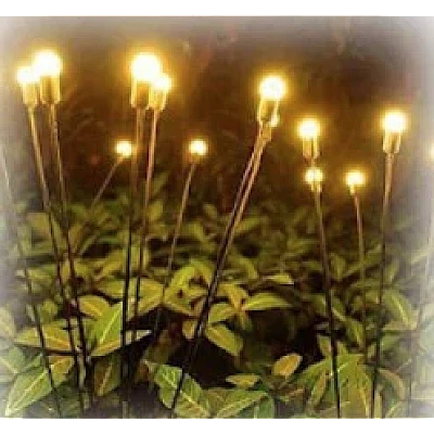 Set 2 Lampi solare LED Alb Cald cu 6 bulbi decoratiune gradina licurici Set 2 Lampi solare LED Alb Cald cu 6 bulbi decoratiune gradina licurici