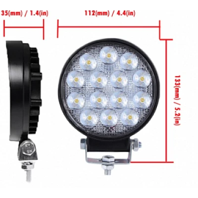 Set 2 Proiectoare LED Rotunde 14 LED uri 35mm 42W SLIM Set 2 Proiectoare LED Rotunde 14 LED uri 35mm 42W SLIM